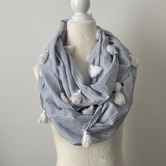 Tommy Bahama Accessories - Tommy Bahama Striped Yarn Dye Lurex Infinity Scarf